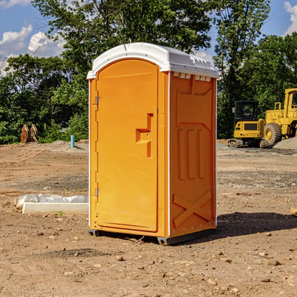 how often are the portable restrooms cleaned and serviced during a rental period in Lamoine ME